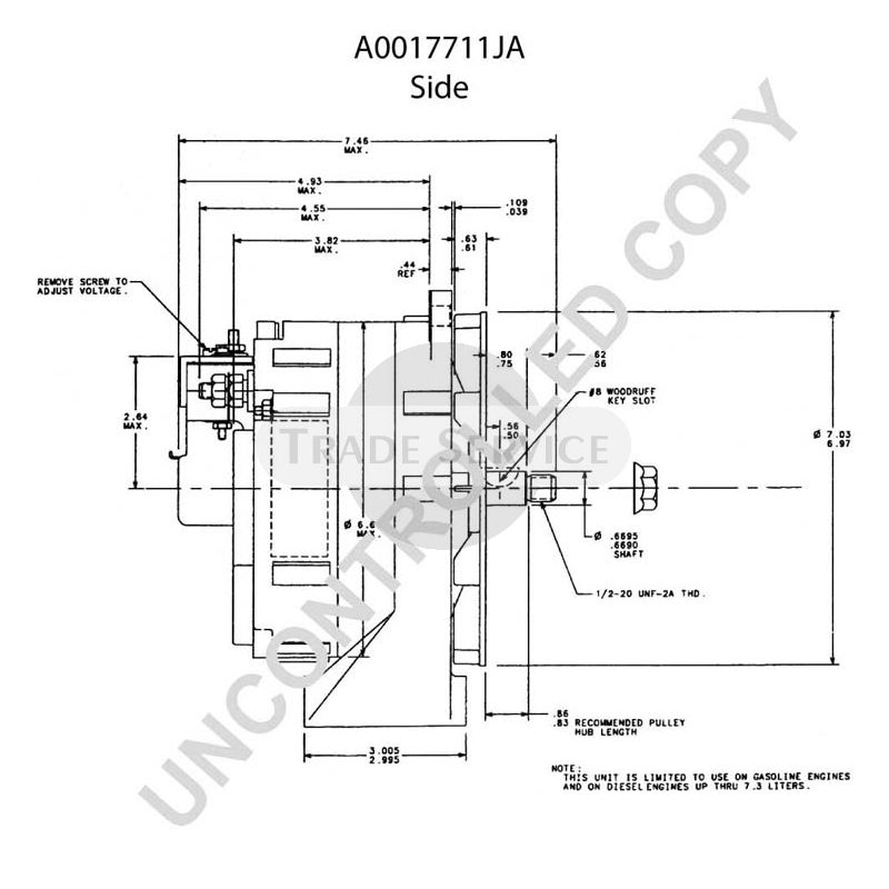 A0017711JA Prestolite alternator