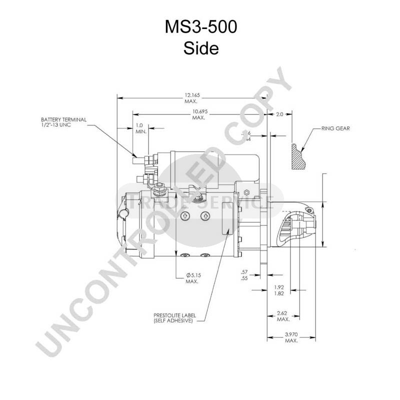MS3-500 Prestolite starter motor
