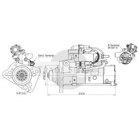 M9T65571 Mitsubishi starter motor