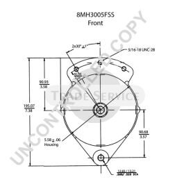 8MH3005FSS Prestolite alternator
