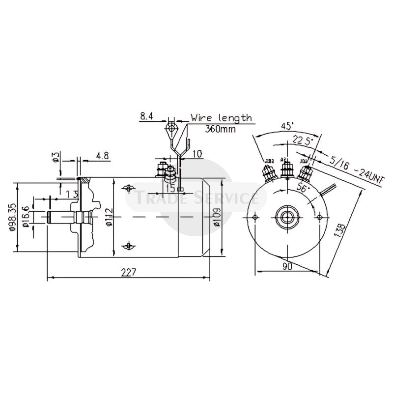 11.212.744 AMJ4688 MAHLE (Letrika, Iskra) DC motor MM5
