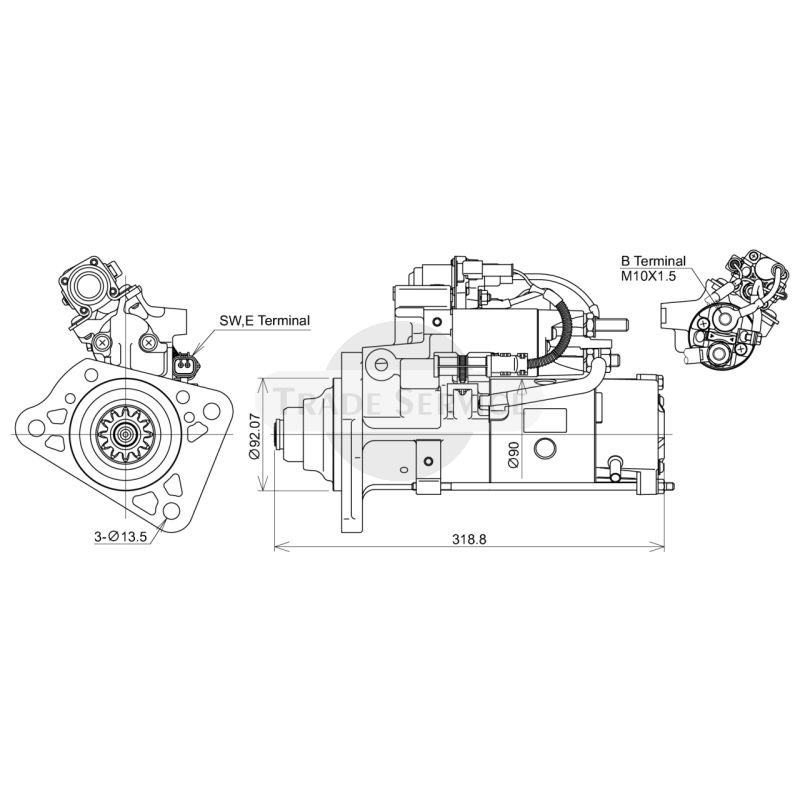 M9T65571 / M009T65571 (AM) Mitsubishi starter motor