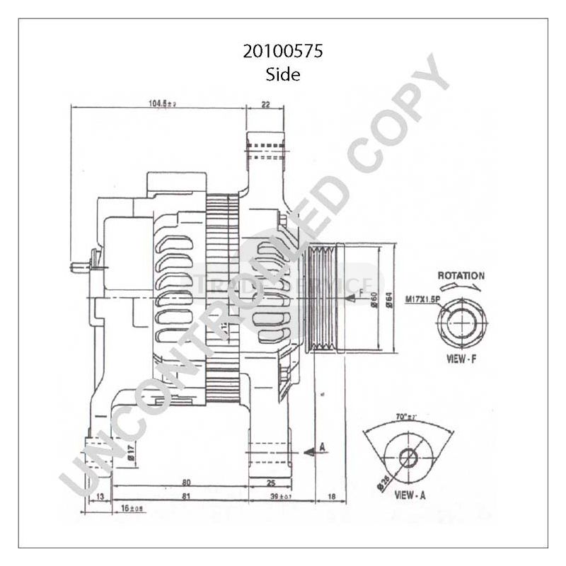 20100575 Prestolite alternator