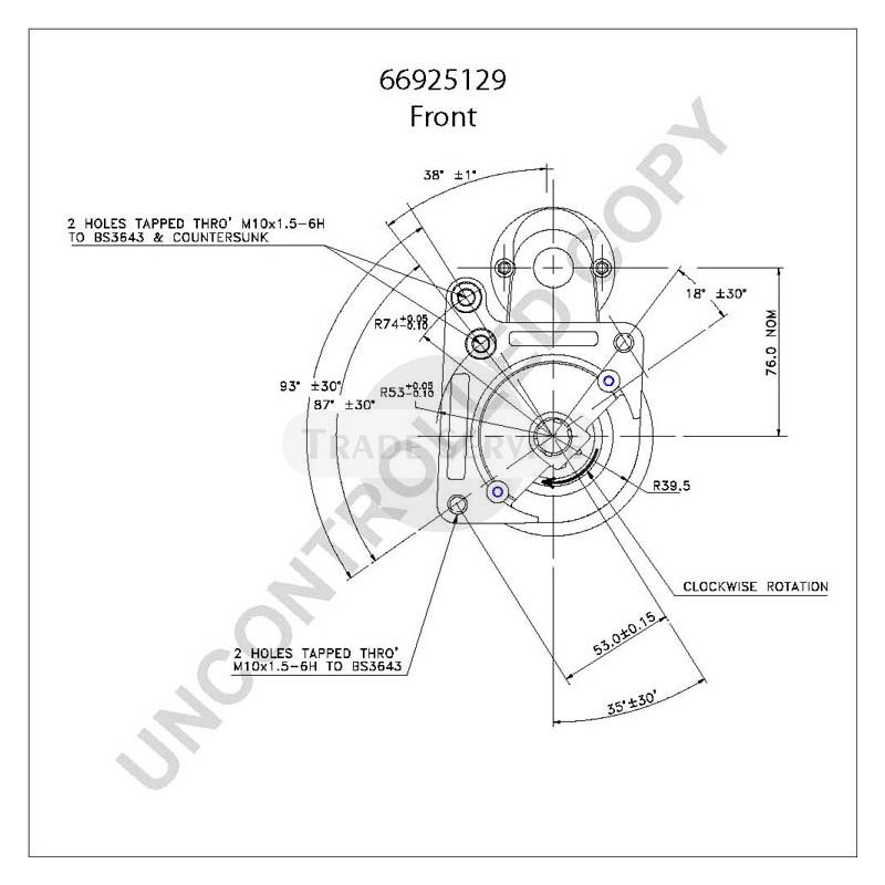 66925129 Prestolite starter motor