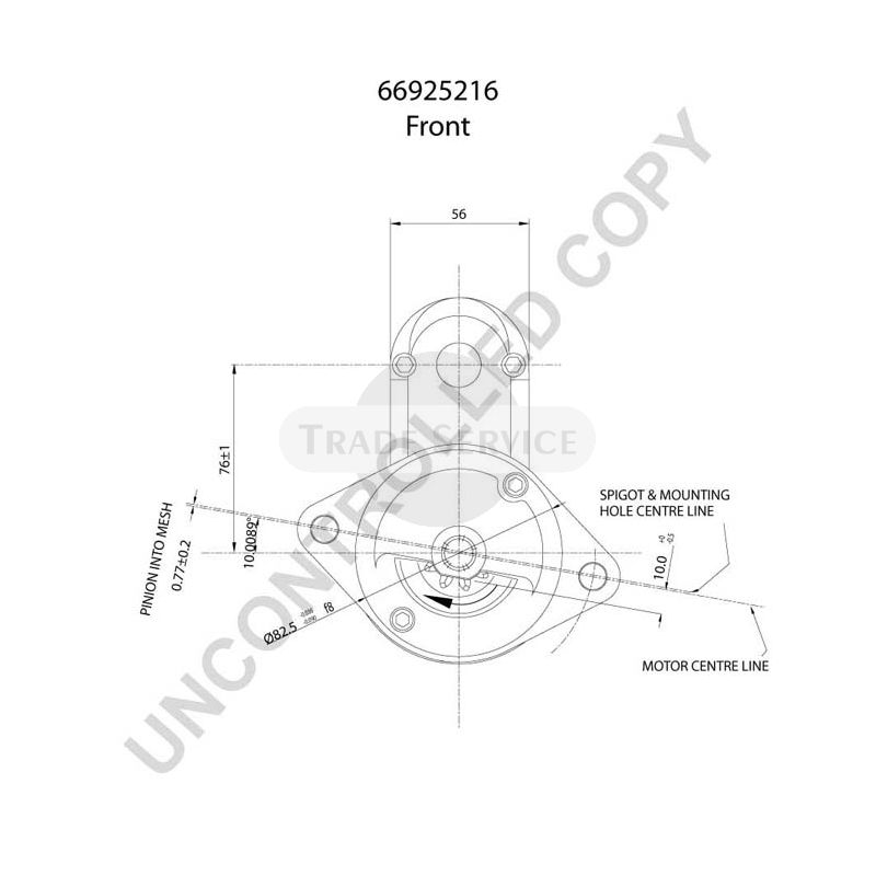 66925216 Prestolite starter motor