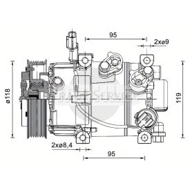 ACP-1463-000P MAHLE AC compressor