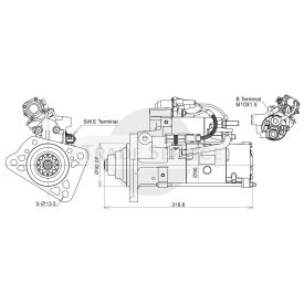 M9T65571 / M009T65571 (AM) Mitsubishi starter motor