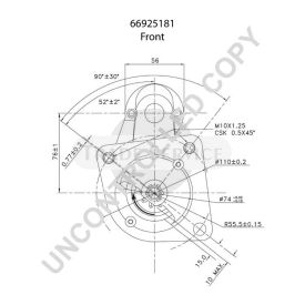 66925181 Prestolite starter motor