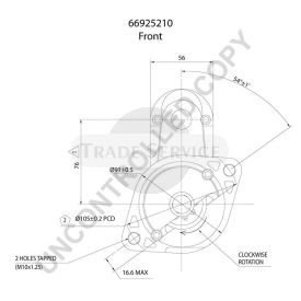 66925210 Prestolite starter motor