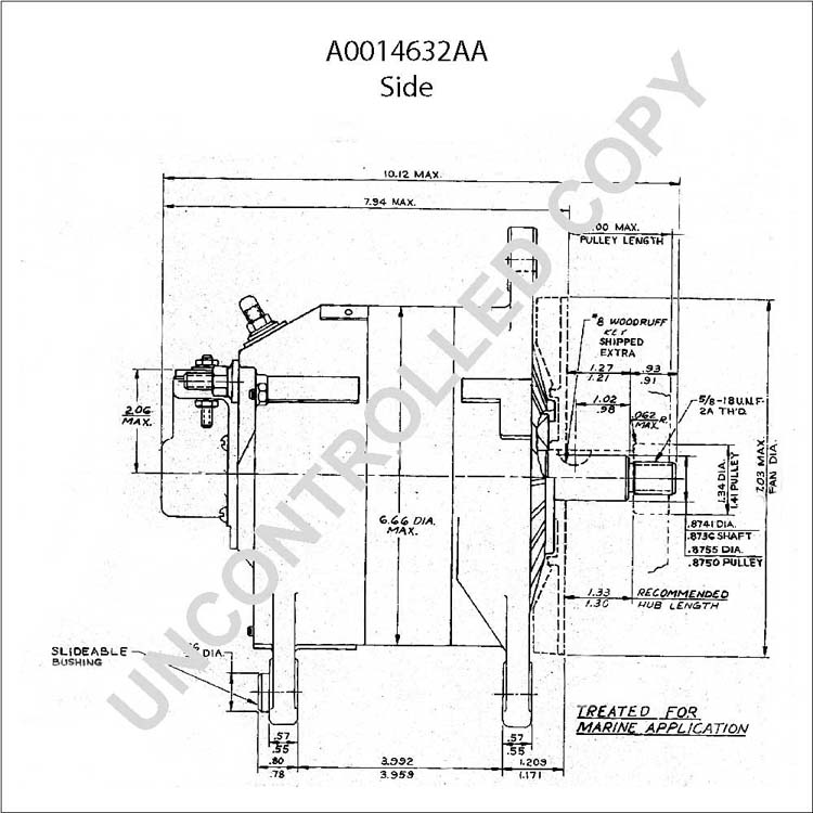 A0014632AA Prestolite alternator